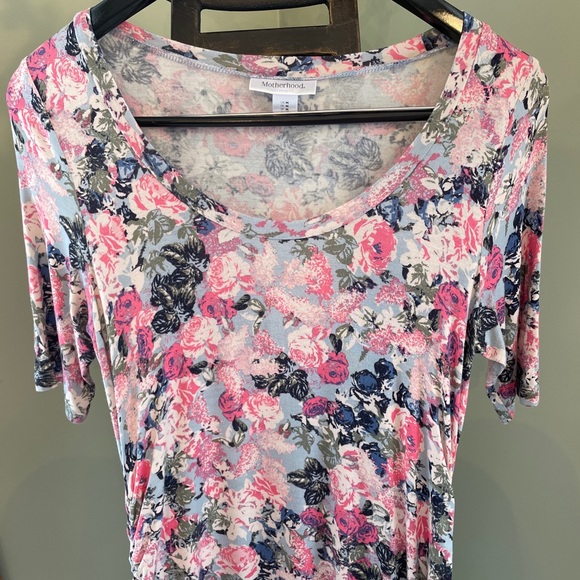 SOLD Motherhood Maternity Flowered fitted Dress Medium - Picture 7 of 8